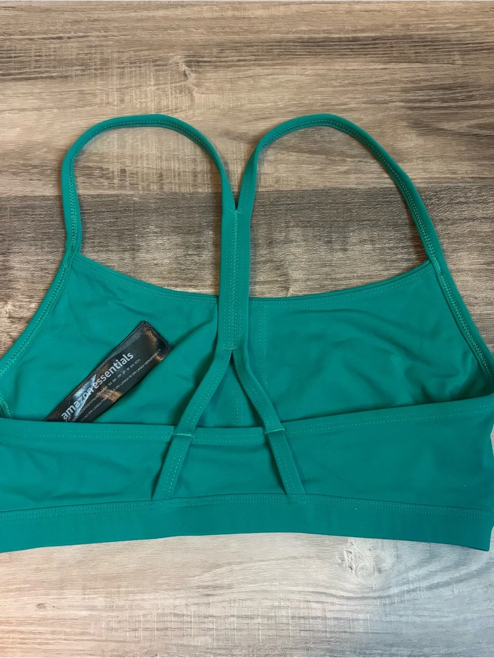 Amazon Essentials Green Racerback Sports Bra
